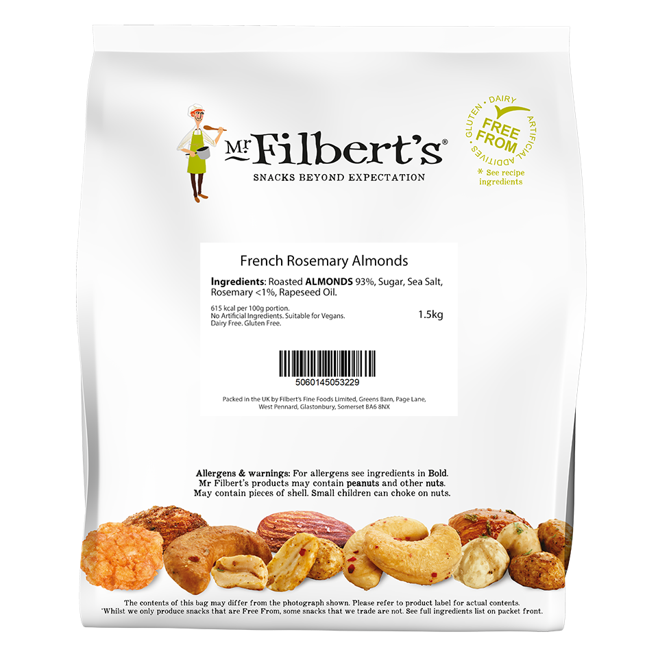 Gourmet Jar - French Rosemary Almonds - Mr Filbert's Fine Foods