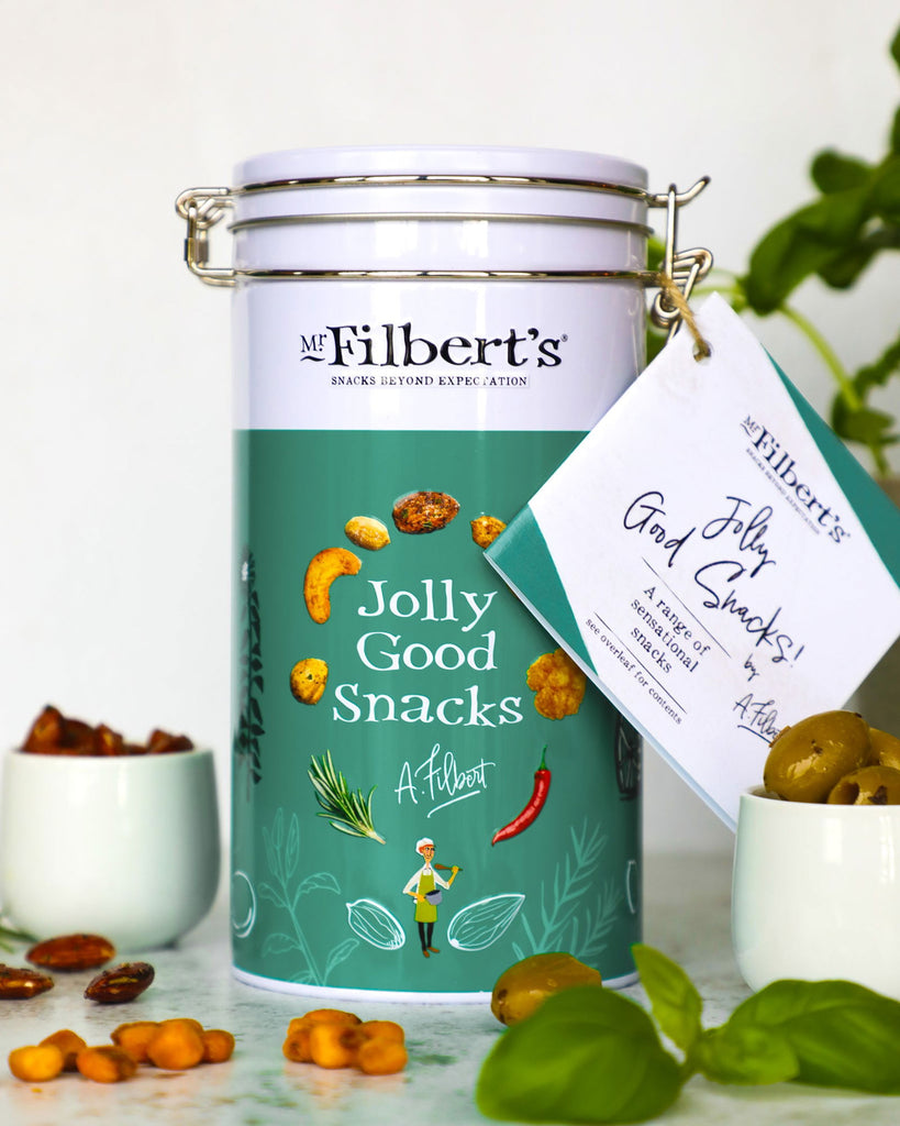 Jolly Good Snacks Gifting Tin Large - Mr Filbert's Fine Foods